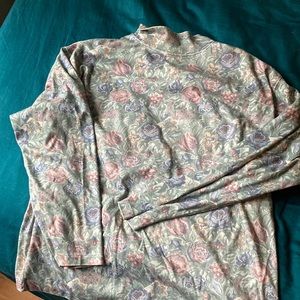 Vintage L.L. Bean floral turtleneck